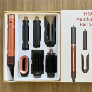 220V 6 in 1 Hair Styler & Hairdryer Brush 1700W High-Speed Hair-care Negative Ionic Blow Dryer Fast Drying,Multi Hair Styler